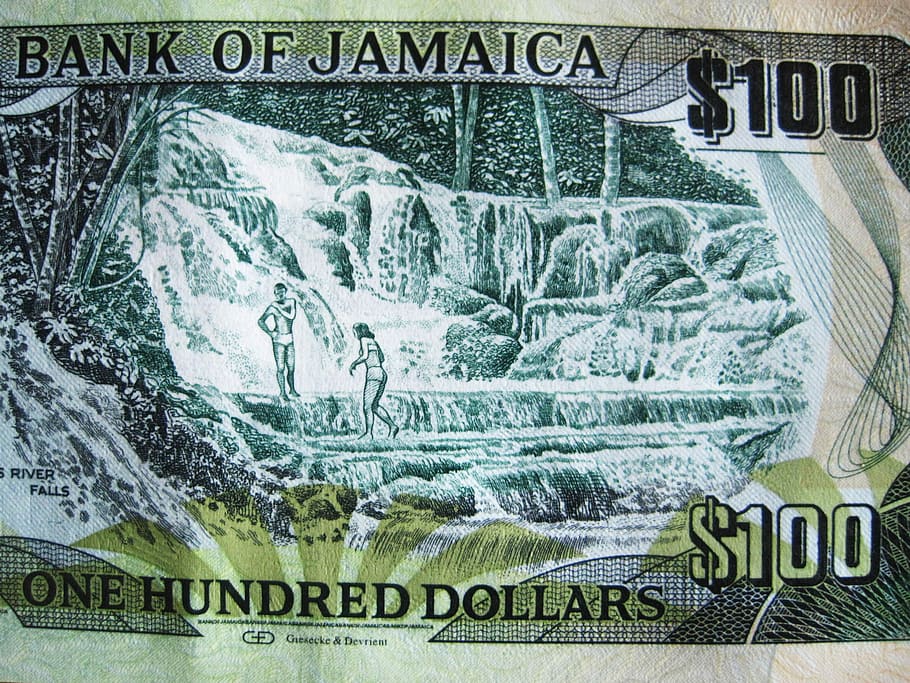 one, Hundred, Jamaican Dollar, one hundred jamaican dollar, jamaica currency, dollar bill, dollar, currency, bills, money