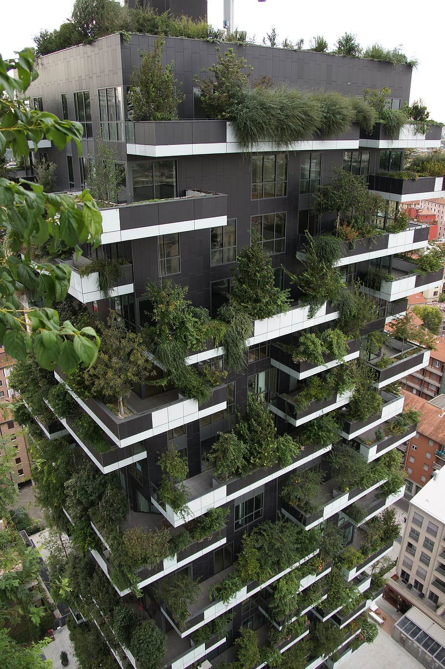 bosco veritcale, milan, trees, architecture, plant, building exterior, built structure, tree, building, day