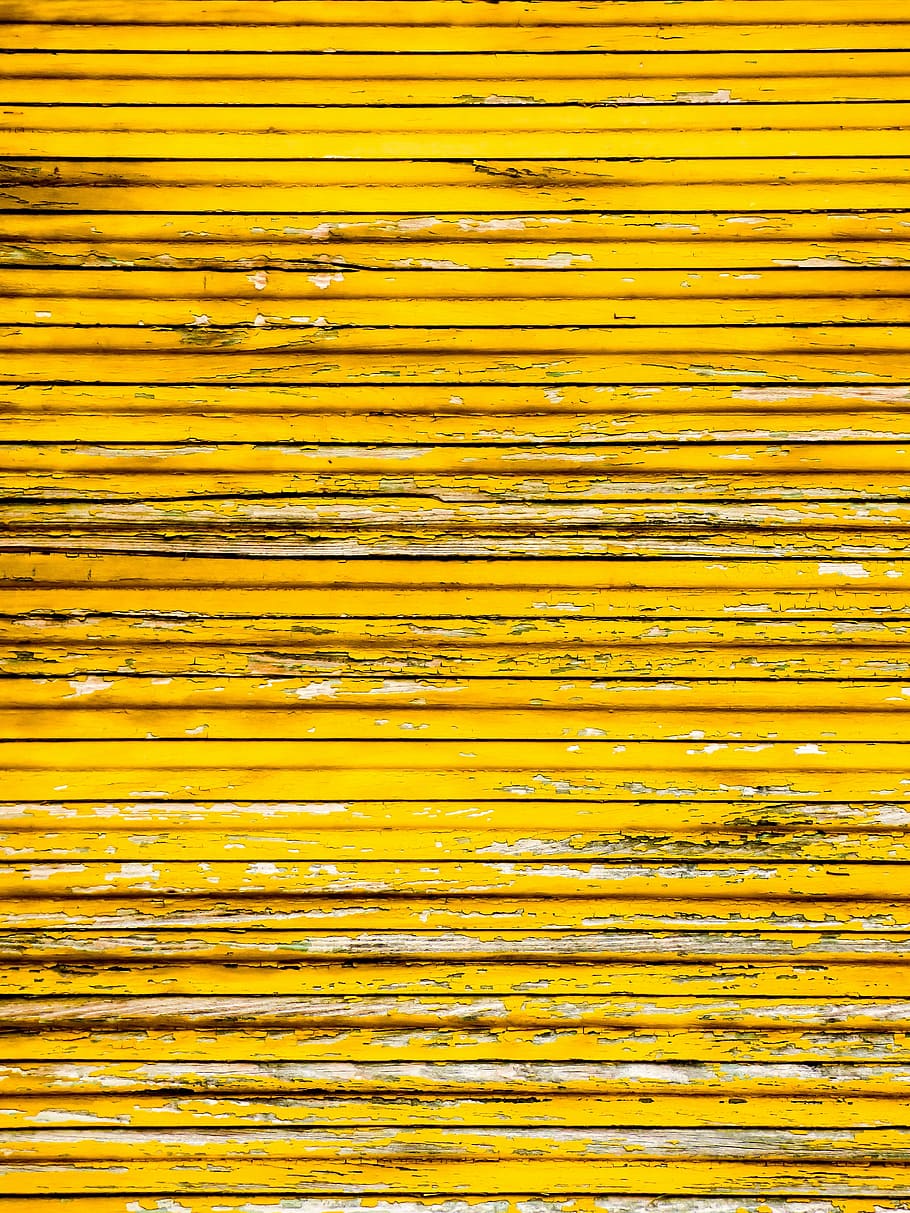 yellow, painted, wooden, board, background, shutter, blind, metal, pattern, structure