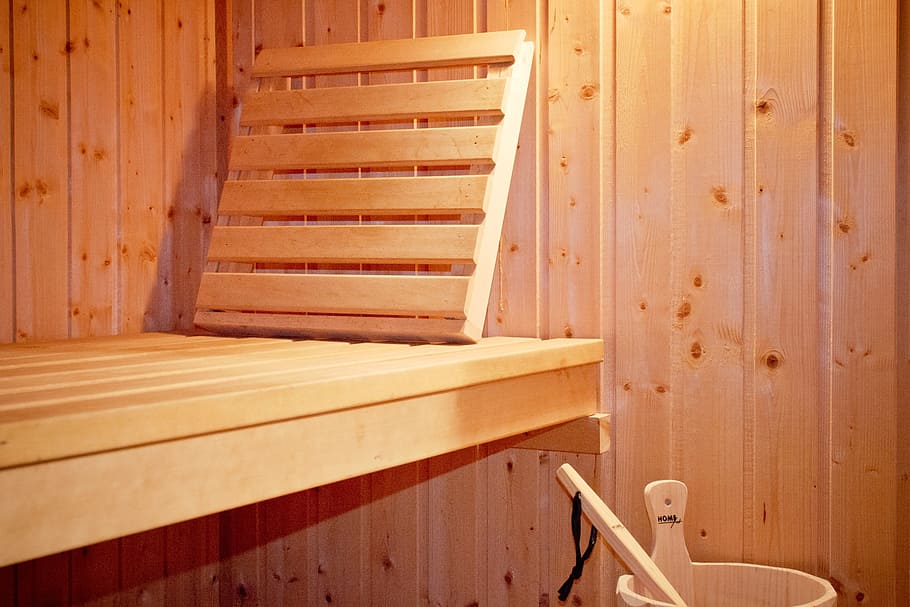 krem, kayu, ruang sauna, sauna, kamar, bangku kayu, sauna kayu, sauna Finlandia, finlandia, dinding kayu