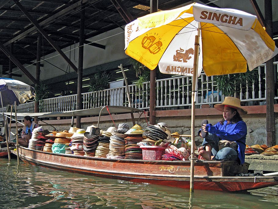 Floating Market, Thailand, Bangkok, travel, marketplace, tourism, thai, people, travel destinations, adult