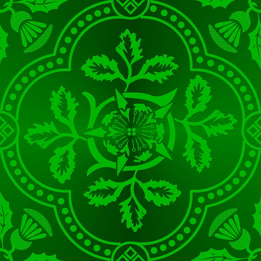 Tessellation, Cloister, Brocade, hijau, pola, latar belakang, agama, desain, hiasan, mulus
