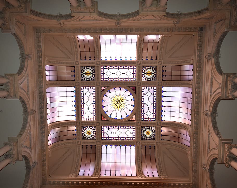 ceiling, osgoode hall, toronto, appeal, artistic, building, canada ...