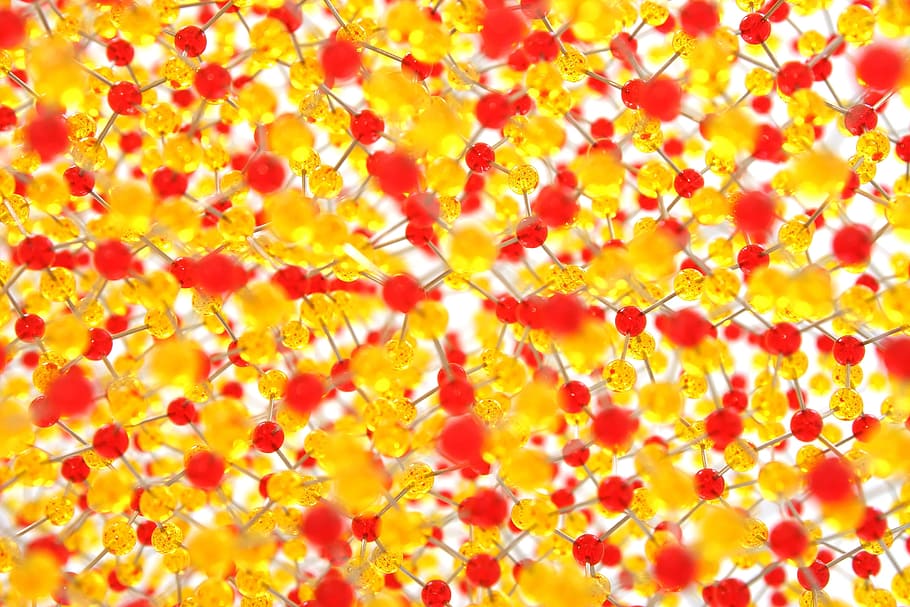 yellow, red, abstract, art, atom, chemistry, molecular, physics, research, laboratory