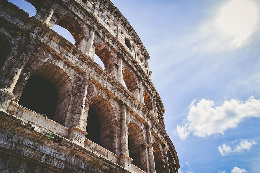 colosseum, italia, arsitektur, bangunan, lengkungan, jendela, seni, struktur, flavian, amfiteater