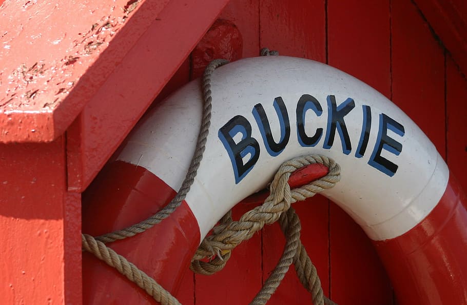 lifesaver, life saver, life belt, safety buoy, life buoy, fishing port, marina, nautical, harbor, red