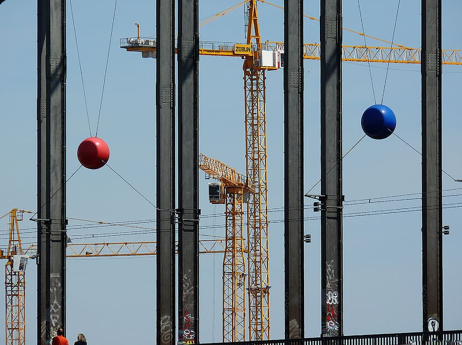 crane, baukran, site, technology, sky, construction work, crane boom, boom, build, crane arm
