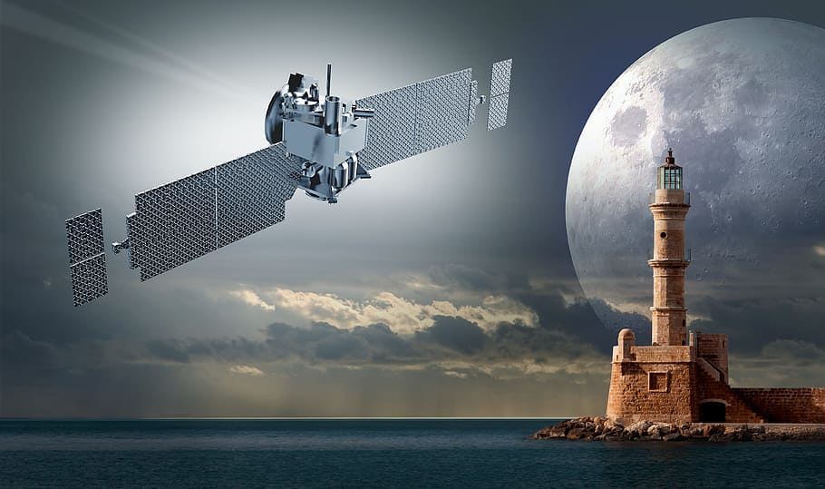 gray, satellite, distance, lighthouse, signal, mission to mars, mars probe, space travel, research, science