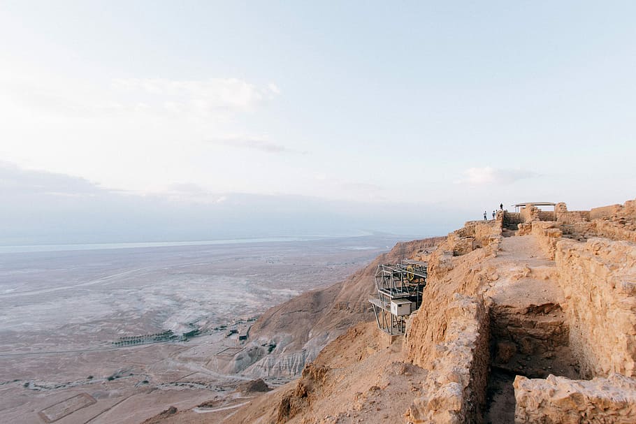top, national, park, Landscape, from the top, Mountain, Masada, National Park, Israel, photos