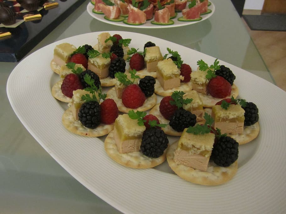 foie gras, gourmet, cheese, plate, specialty, cracker, snacks, french, starter, food