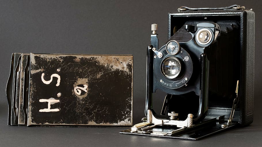 カメラ, 古い, アナログ, プレートカメラ, 1930年, 写真, 写真カメラ, 古いカメラ, レトロ, アナログカメラ