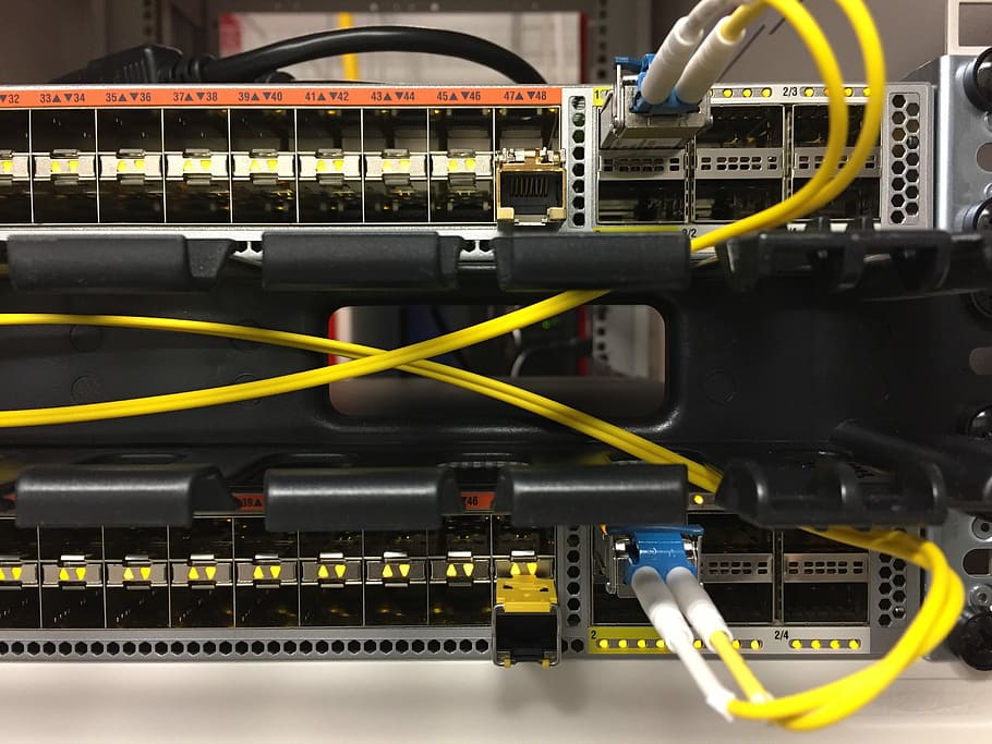 back, view, ethernet switch, switch, technology, industry, server, technical school, router, ethernet