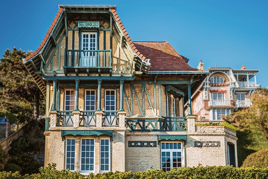 low, angle photography, bungalow house, villa, le havre, normandy, house, architecture, city, france
