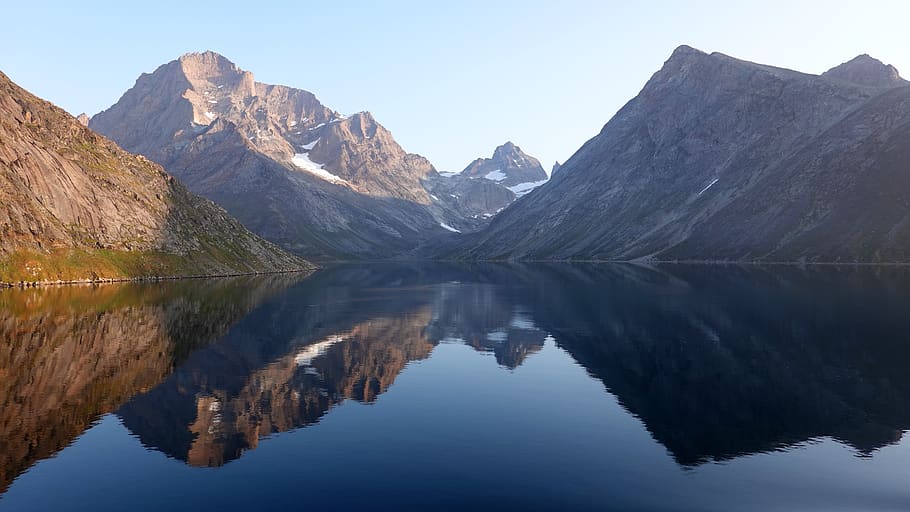 mountains, reflection, prins christianssund, cold, sea, nature, greenland, iceberg, landscape, polar