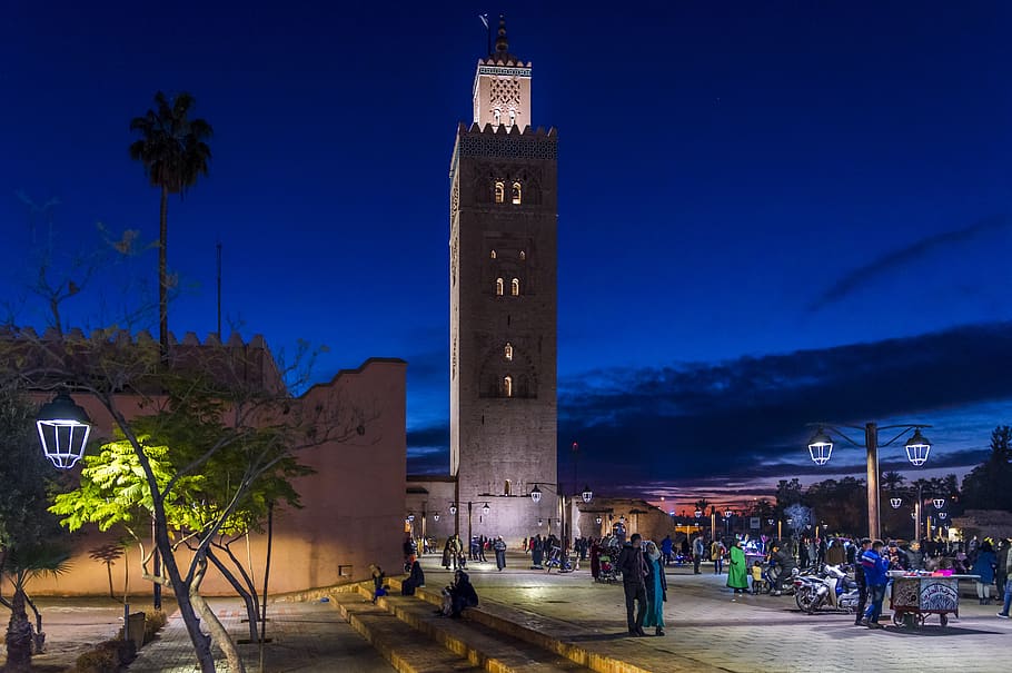 maroko, marrakech, masjid ben youssef, perjalanan, bangunan, warna-warni, muslim, eksterior bangunan, Arsitektur, struktur yang dibangun