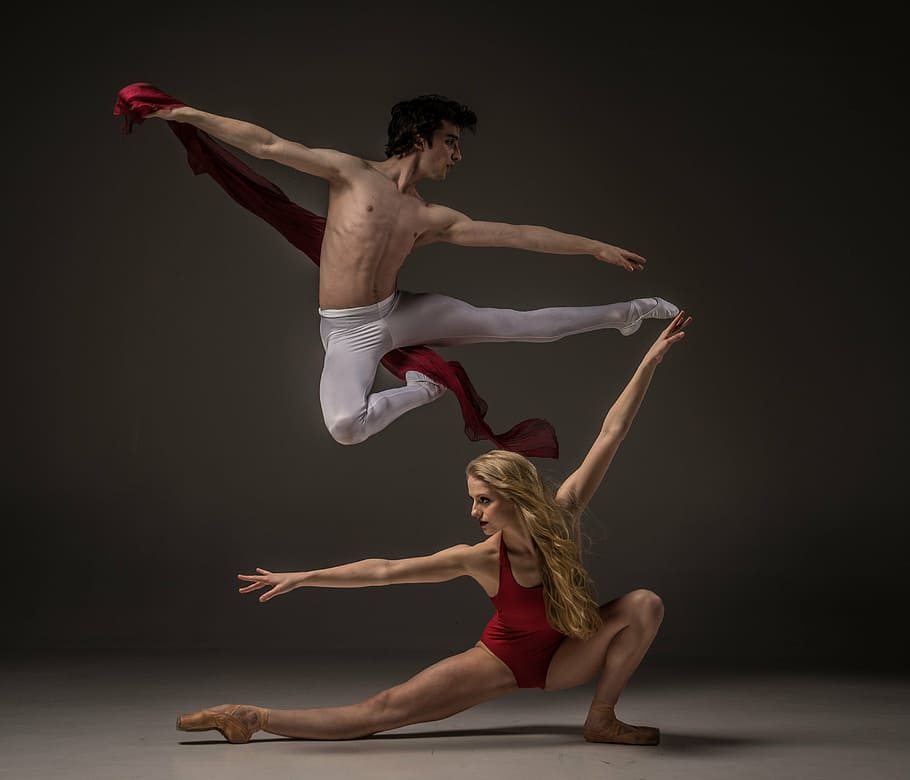 man, woman dancing, agility, athlete, balance, ballerina, ballet, ballet dancer, dancer, dancing