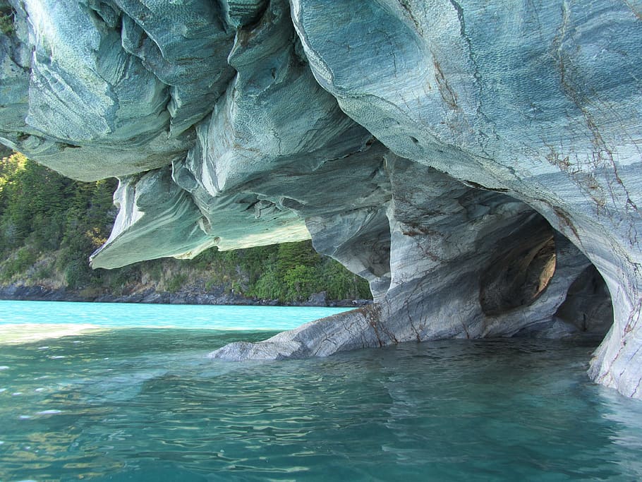 물줄기, 대리석, 동굴, 대리석 동굴, 푸른, 훼손, 물, 터키석, 자연의 아름다움, 해안가