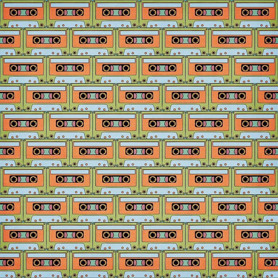 retro, cassette, back, dots, backgrounds, full frame, in a row, repetition, pattern, side by side