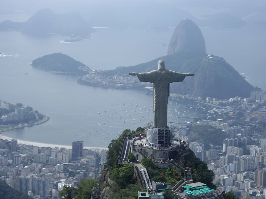 christ, redeemer, rio brasil, rio, brazil, travel, cityscape, day, religion, cross