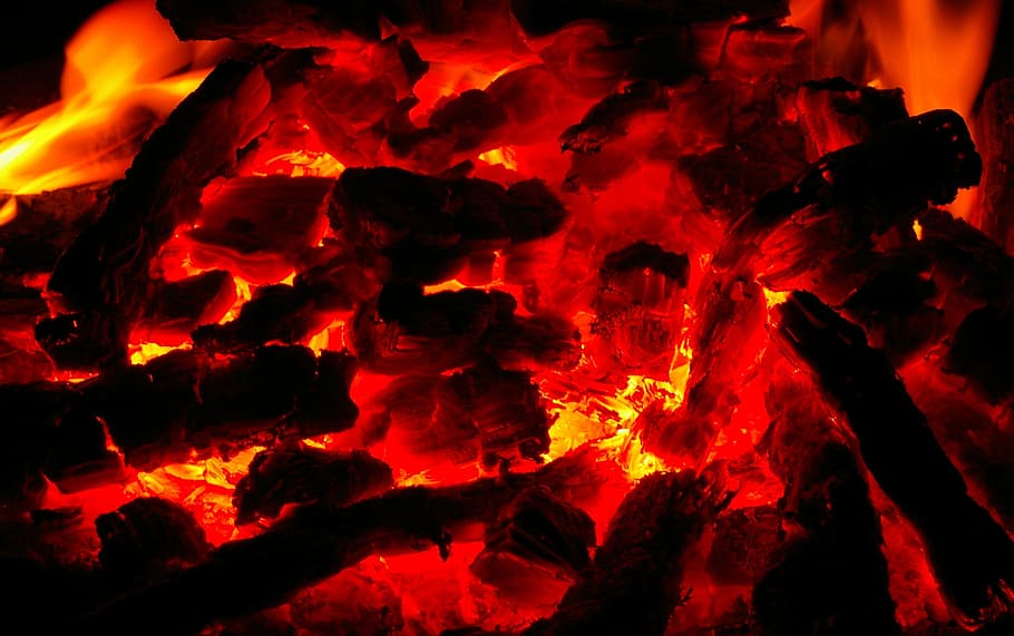 mangkuk api, api, membakar, panas, nyala api, taman, panggangan, latar belakang, bara, arang