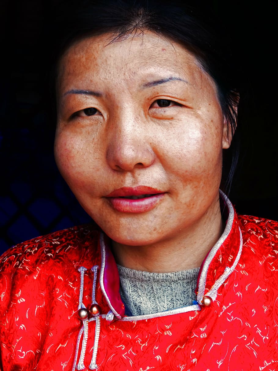 mongolia, travel, nomadic, gobi desert, steppe, girl, woman, deel, portrait, traditional dress