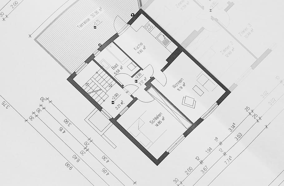 modelo de planta baixa da casa, preto e branco, planta baixa, plano de construção, arquitetônico, projeto de arquitetos, plano, projeto, construção de casas, conversão
