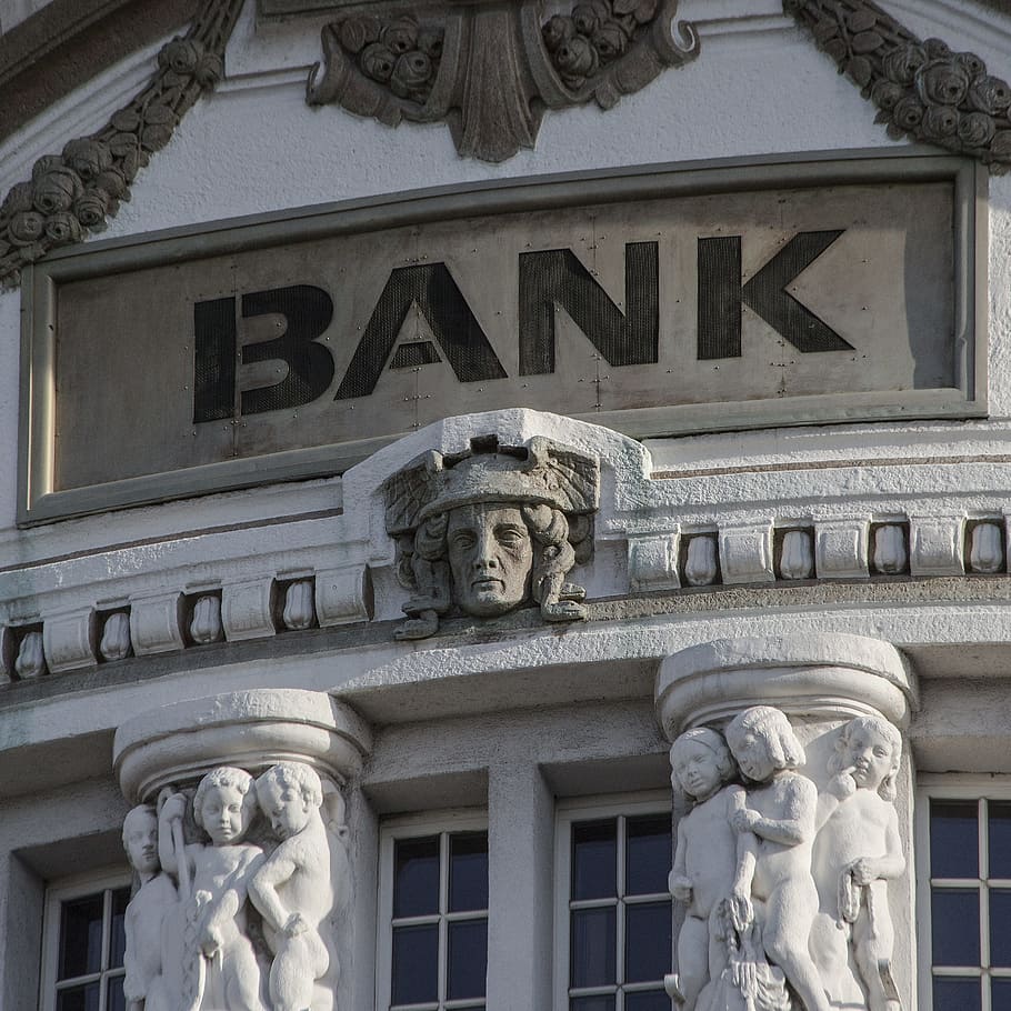 closeup, bank building, bank, money, finance, shares, save, assets, financing, banking crisis