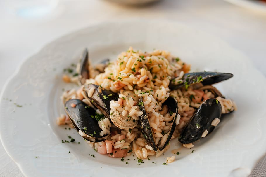 comida, frutos do mar, Itália, sorrento, Delicioso, Italiano, Amalfi, costa, comida e bebida, prato