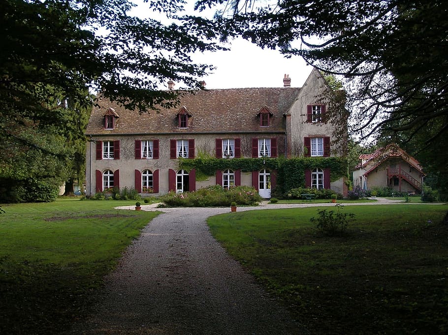 Hostel, Sologne, France, Rest, tree, house, building exterior, architecture, grass, built structure