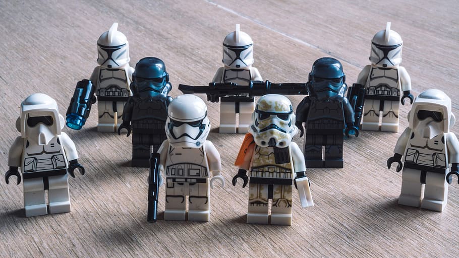 star wars, lego, stormtrooper, empire, soldier, toys, first order, clone, squad, brick