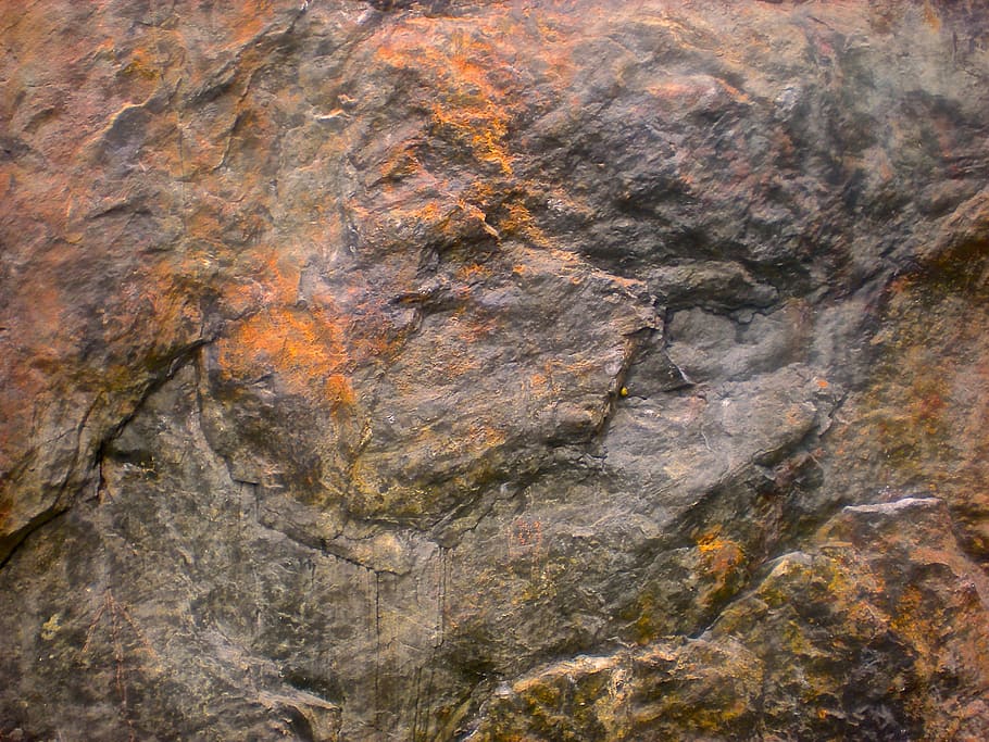 stone, bear head, rust, grey, backgrounds, nature, pattern, abstract, rock - Object, rough
