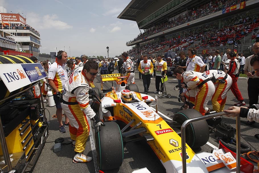 Renault, Sport, Fia, renault, sport, crowd, spectator, city, large group of people, people, group of people