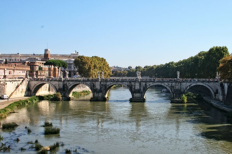 Free download | italy, rome, tiber, bridge holy angel, bridge, bridge ...