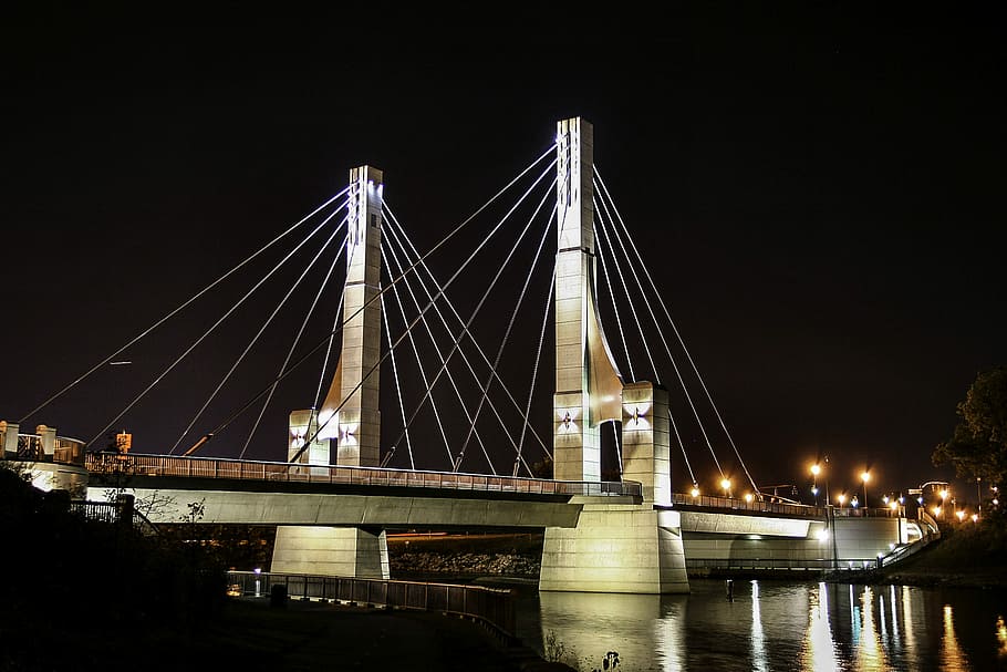 columbus, ohio, Lane Avenue Bridge, Columbus, Ohio, architecture, photos, public domain, river, United States, bridge - Man Made Structure