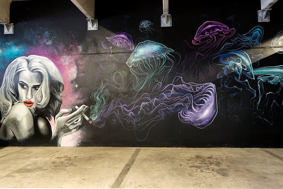 graffiti, mural, streetart, chris rogers, austin, atx, urban art, city, garage, girl