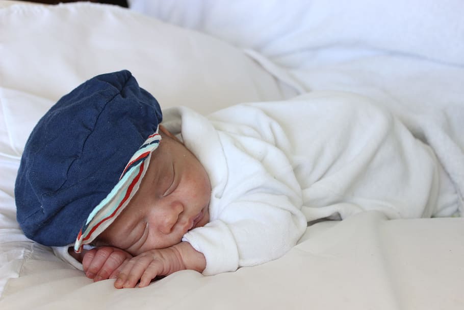 bebé, crea, niño, recién nacido, pureza, cosa linda, infantil, hijo, nueva vida, sombrero