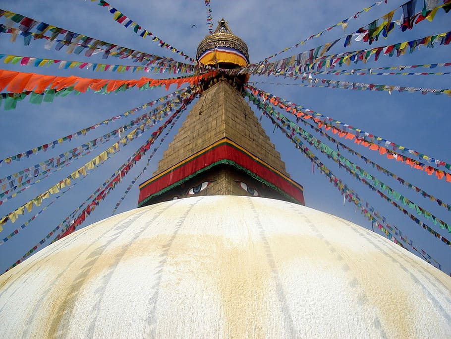 Boudhanath Stupa, Kathmandu, Nepal, photos, highways, public domain, roads, buddhism, bodnath Stupa, stupa