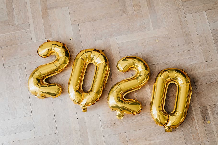 2020, new year's eve, New Years party, baloons, gold, golden, confetti, party, festive, fun