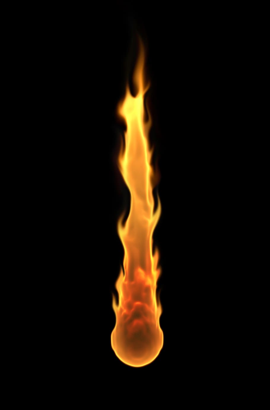 flame, fire, meteorite, fiery, burning, burn, light, black background, fire - natural phenomenon, heat - temperature