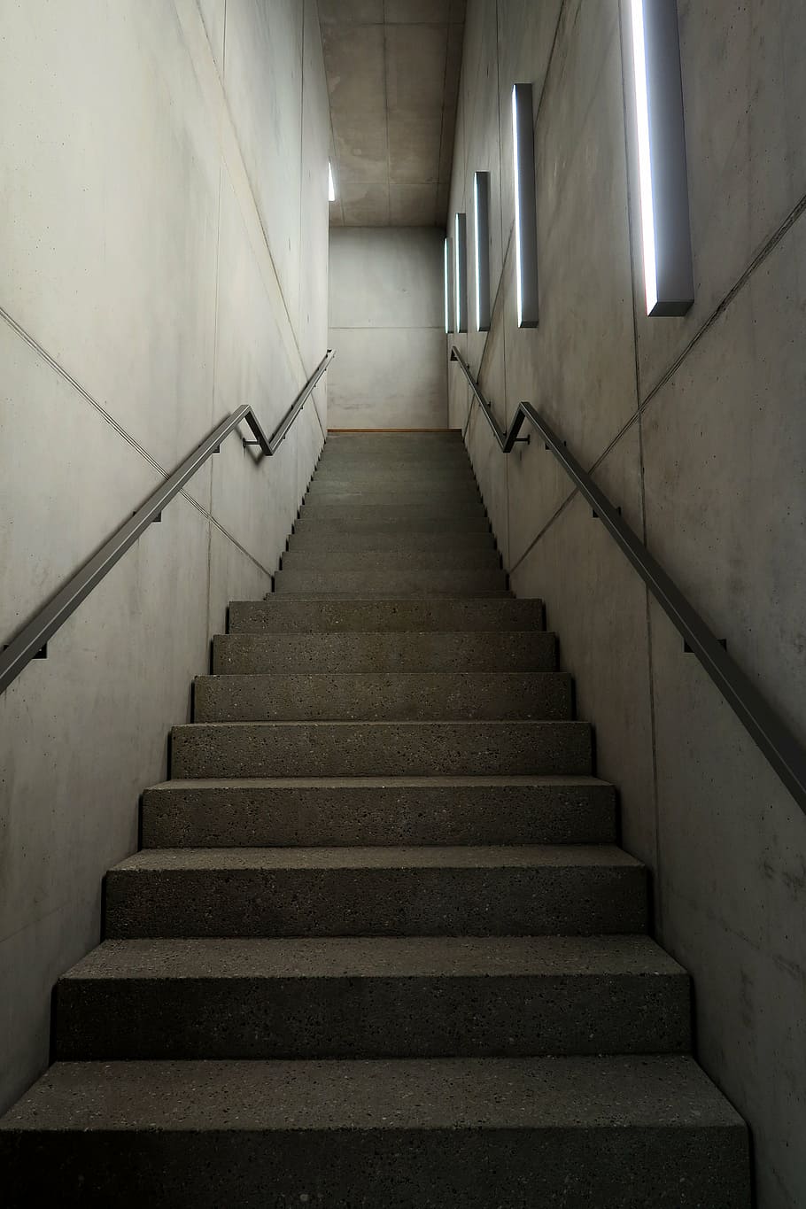 escadas, escada, gradualmente, arquitetura, design de interiores, construção, para cima, moderna, concreto, escadaria