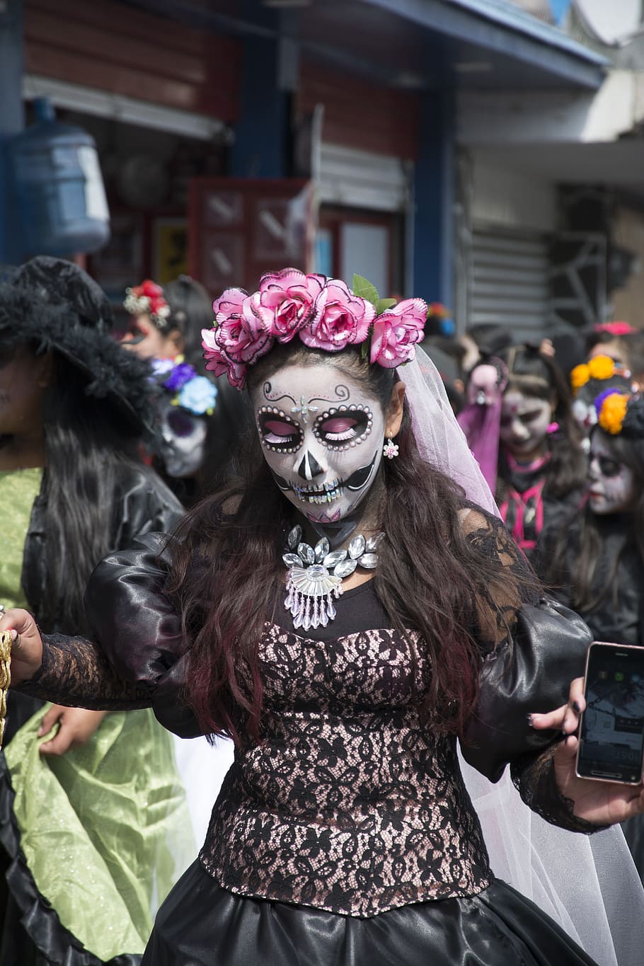 young, catrina, parade, costume, real people, disguise, mask, celebration,  mask - disguise, lifestyles | Pxfuel