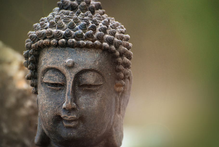 gray, concrete, buddha statue, zen, buddha, reflection, brightness, aura, peace, meditation