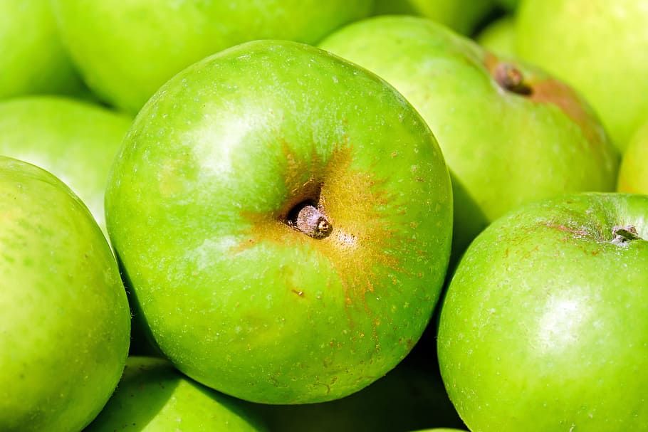 granny smith, apple lot, apple, fruit, fruits, green, vitamins, market, food and drink, food