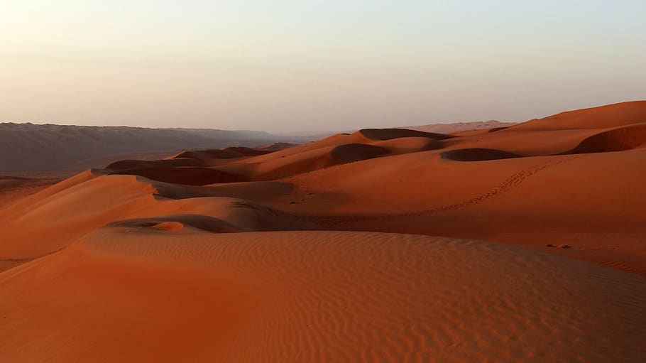 dune, sunset, desert, oman, landscape, sand, dunes, sand dune, scenics - nature, land