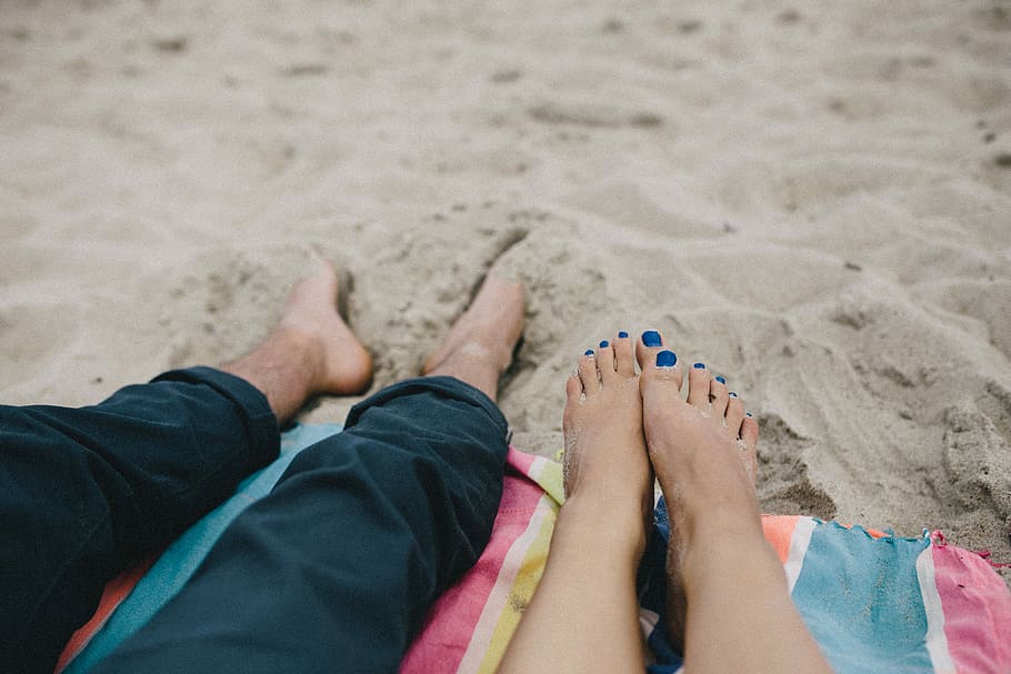 together, beach, legs, sand, summer, blanket, holidays, vacations, couple, love