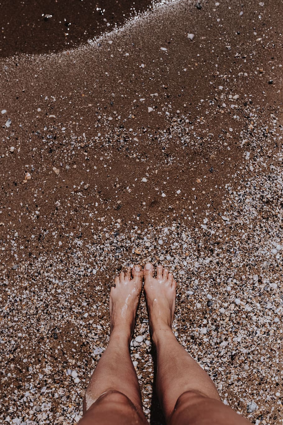 Playa, caucásico, piernas, océano, persona, arena, mar, verano, agua, mujer