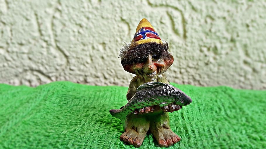 krasnal, gnome, troll, ornament, the figurine, little man, representation, creativity, green color, art and craft