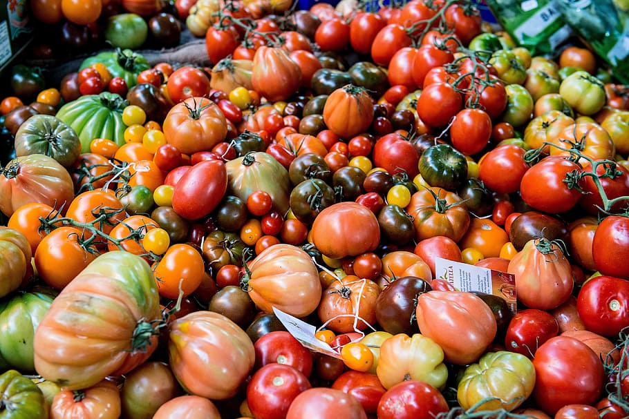 venta, al aire libre, mercado, Verduras, comida / bebida, comida, saludable, vegetal, tomate, rojo