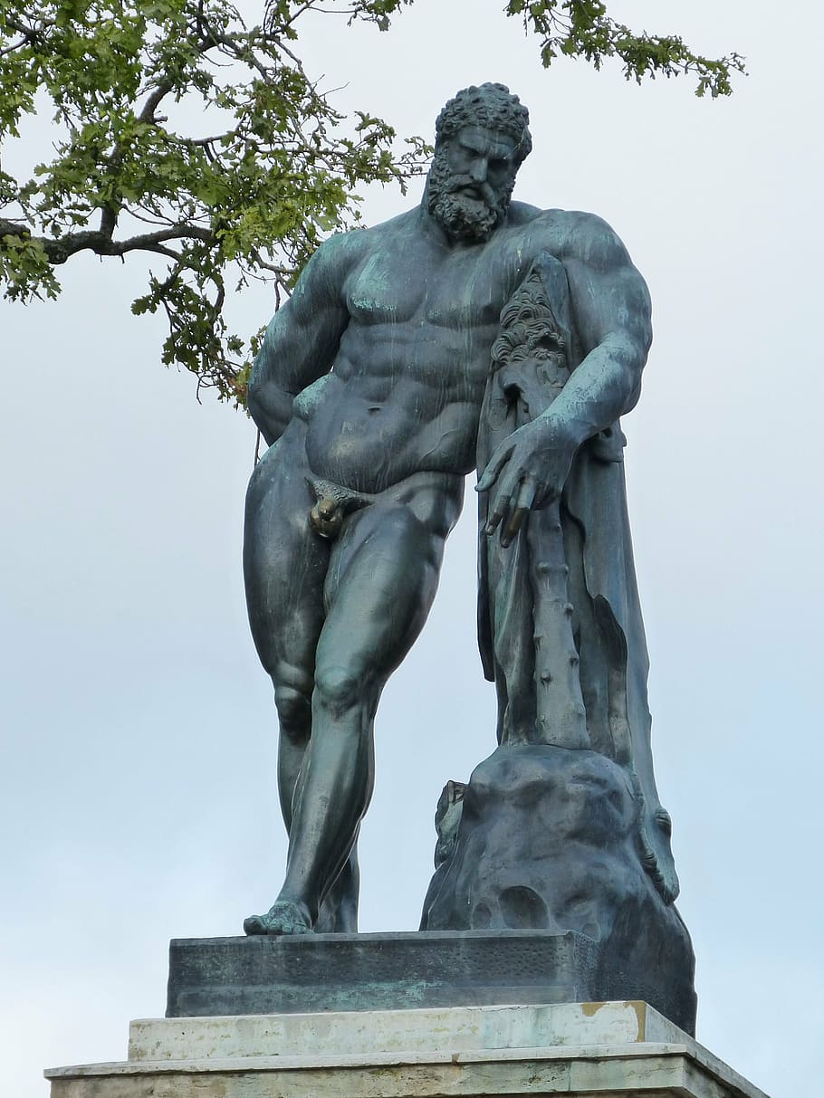 estatua de david, figura, estatua, escultura, hombre, arte, cuerpo, parque, rusia, san petersburgo