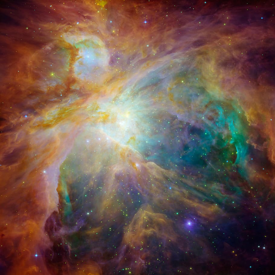 orion nebula, ruang, kosmos, galaksi, ngc 1976, difus, m42, messier 42, bima sakti, pembentukan bintang